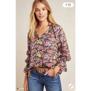 Tanvi Kedia Rashida Peasant Blouse sz‎ sm